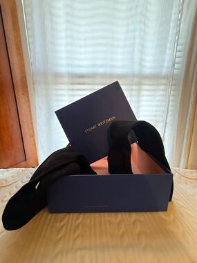 Stuart Weitzman over the knee black suede boots